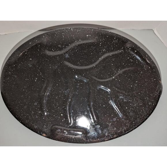 Large Black Speckled Enamel Roasting Pan 16.25" x 12.25" - Picture 5 of 5